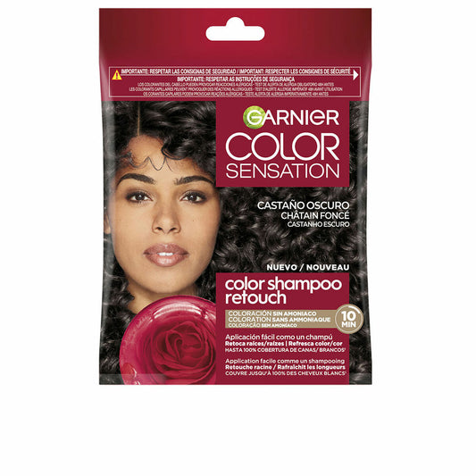 Shampoo Dye Garnier COLOR SENSATION Dark Brown Nº 3.0 Semi-permanent