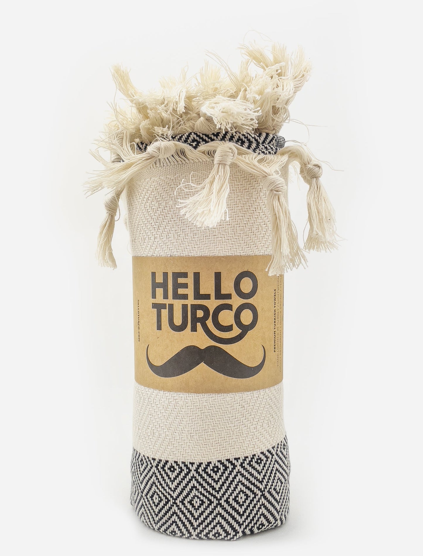 Asciugamano turco Otto nero