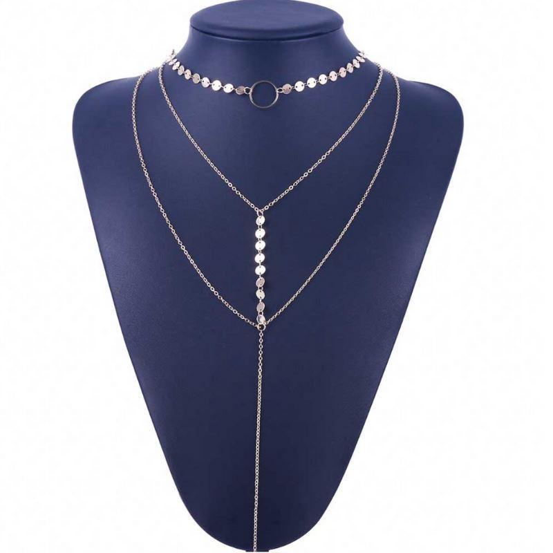 Collana girocollo lariat a tre strati