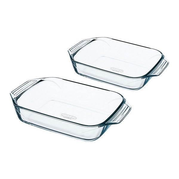 Set Pirofile Da Forno Pyrex Irresistible Vetro Borosilicato (28 x 17 cm + 35 x 23 cm) (2 pz)