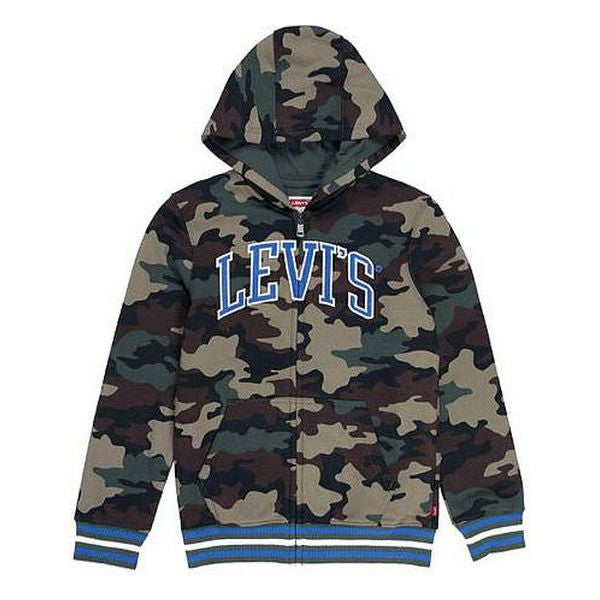 Felpa con cappuccio da bambino Levi's ULL ZIP HOODY 9EB909 Verde