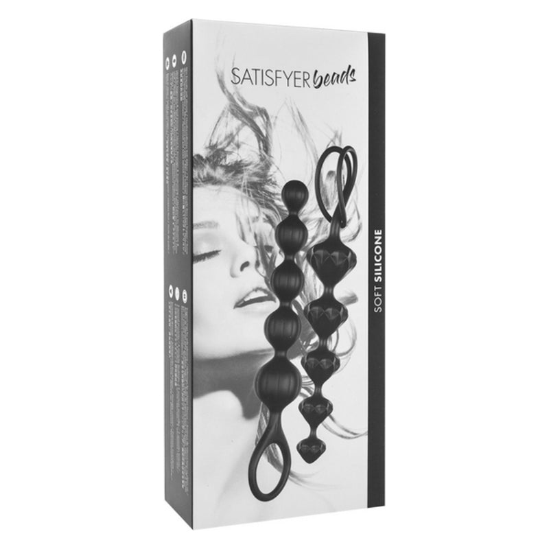 Palline anali Satisfyer (2 pezzi) in silicone nero