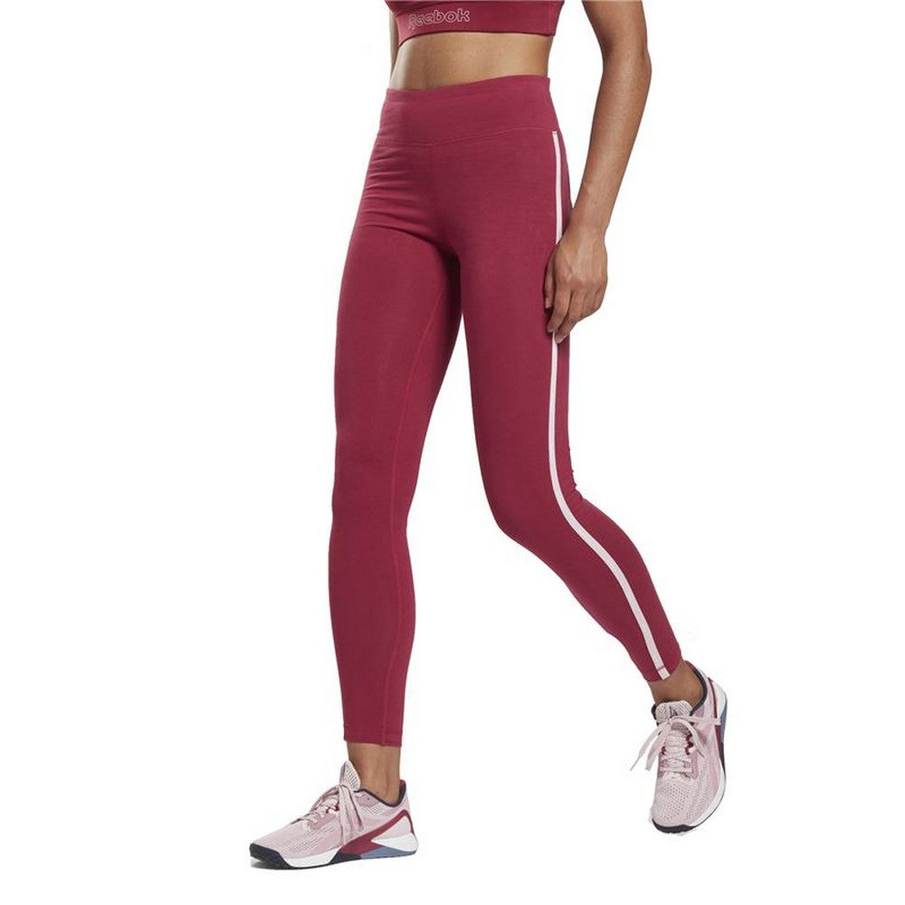 Leggings sportivi Reebok Pping Cotton W Rosso Scuro