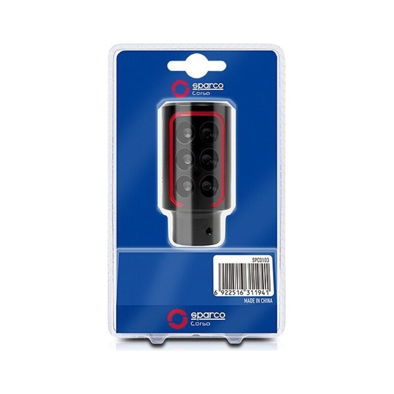 Pomello leva cambio Sparco SPC RACING Nero/Rosso