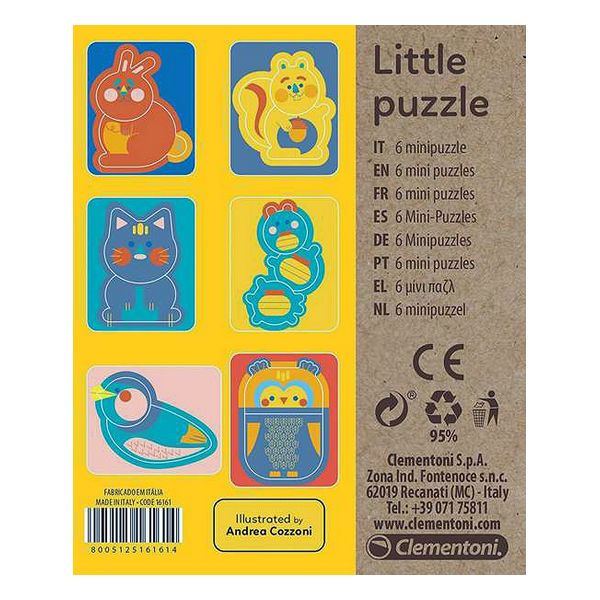 Child's Puzzle Animals Puzzles Clementoni (7 x 14,5 x 16,5 cm)