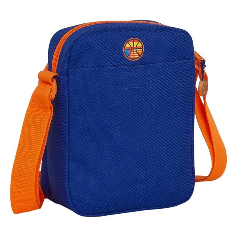 Borsa a tracolla Valencia Basket Blu Arancione