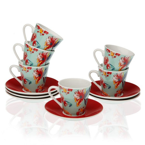 Set Tazzine da Caffè Paradise Porcellana (6 Pezzi)