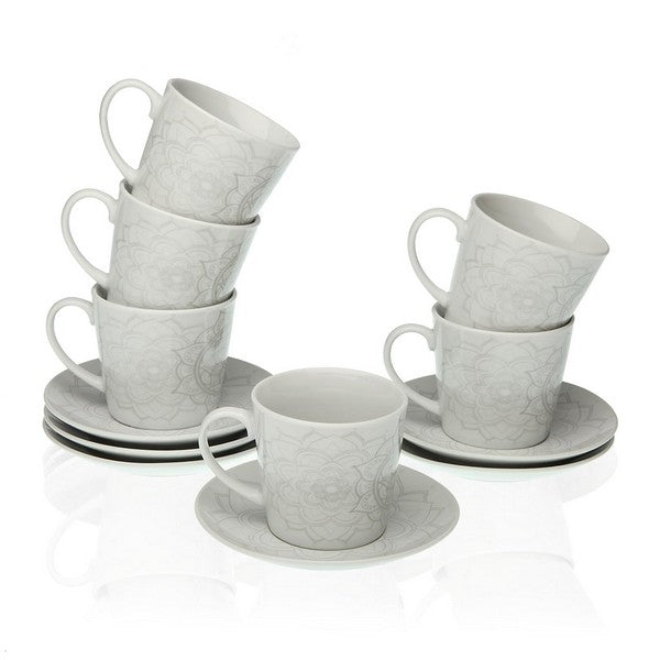 Set Tazzine da Caffè in Porcellana (12 Pezzi)