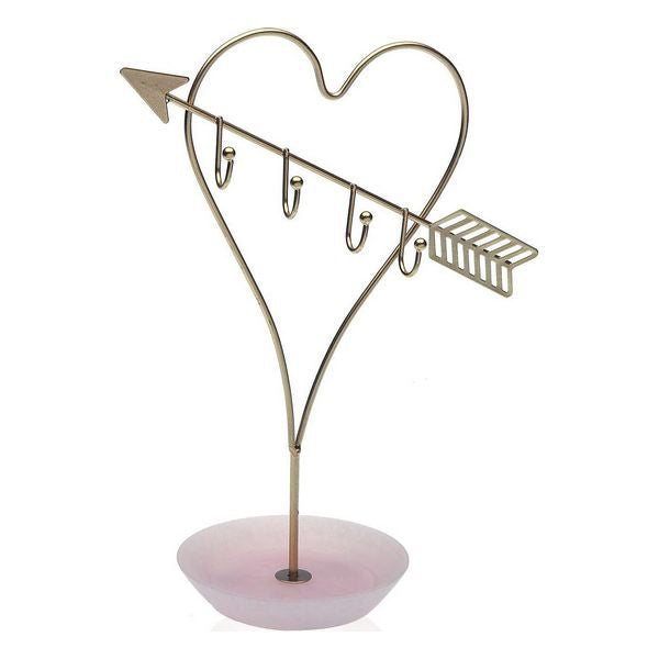 Appendiabiti per porta Gioielli a forma di cuore in metallo (10 x 24,5 x 19,5 cm)