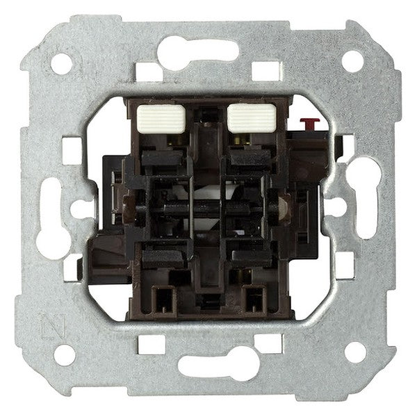 Interruttore a pulsante per tende Simon 75331 Alluminio PC