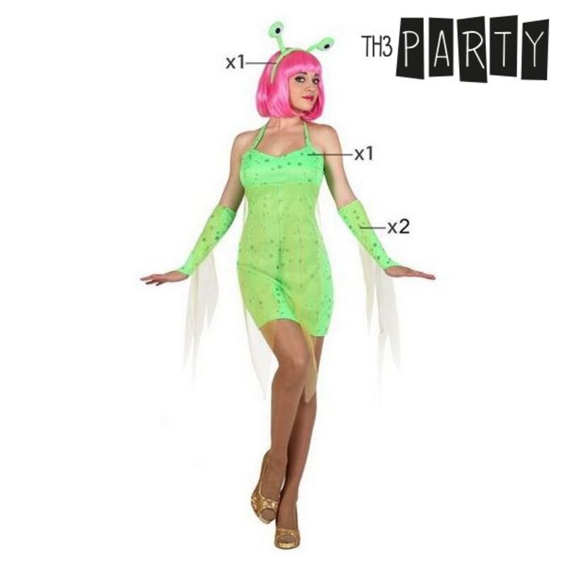 Costume per Adulti Sexy alieno Verde (4 Pezzi)