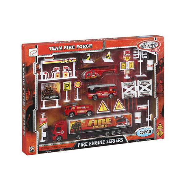 Playset Veicolo Autopompa 110028 Fireman Rosso (20 Pz)
