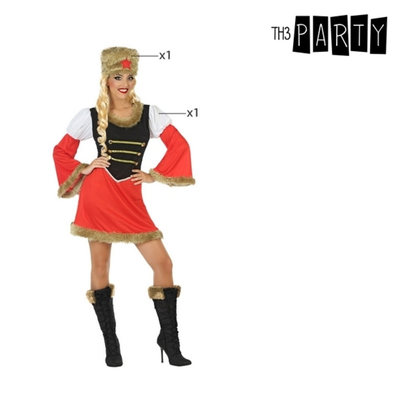 Costume per Adulti Donna Russa Rosso (2 pz)