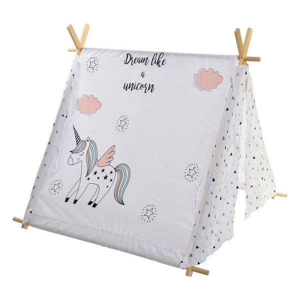 Tenda DKD Home Decor Cotone Legno Unicorno (110 x 110 x 106 cm)