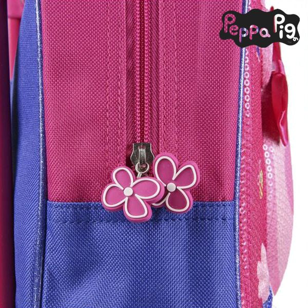 Zaino per la scuola 3D con ruote Peppa Pig Rosa