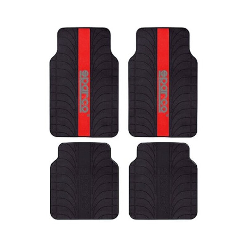 Set Tappetini Auto Sparco SPC1913RS Universali Nero/Rosso (4 pz)