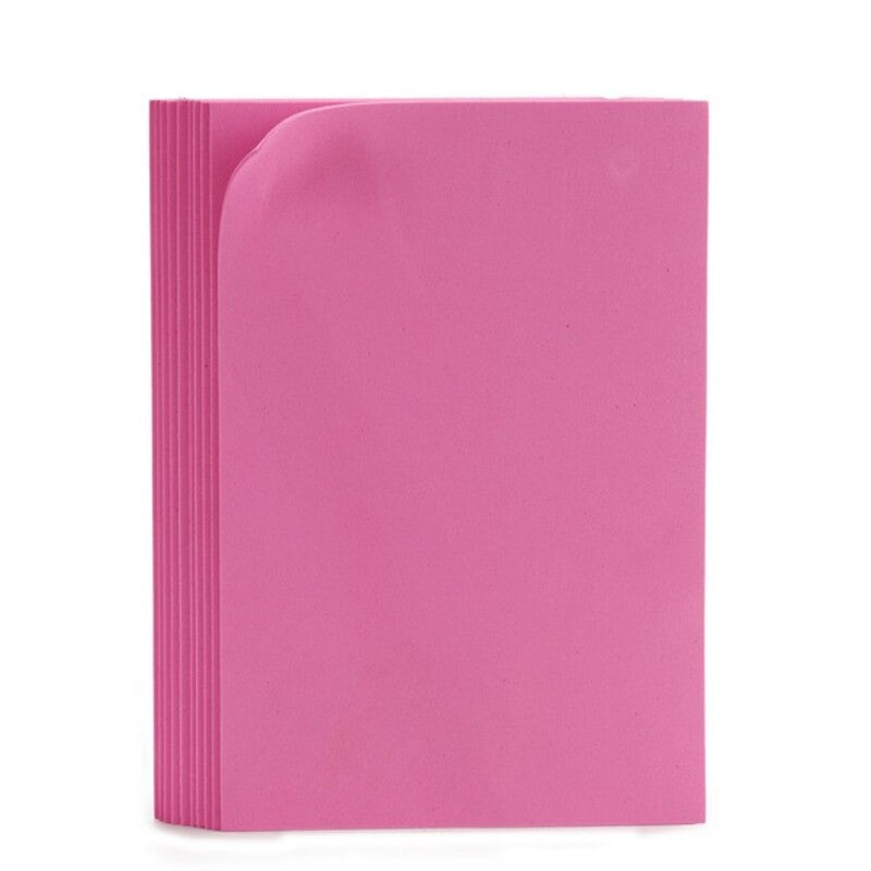 Carta Rosa Gomma Eva 10 (30 x 2 x 20 cm) (10 Pezzi)