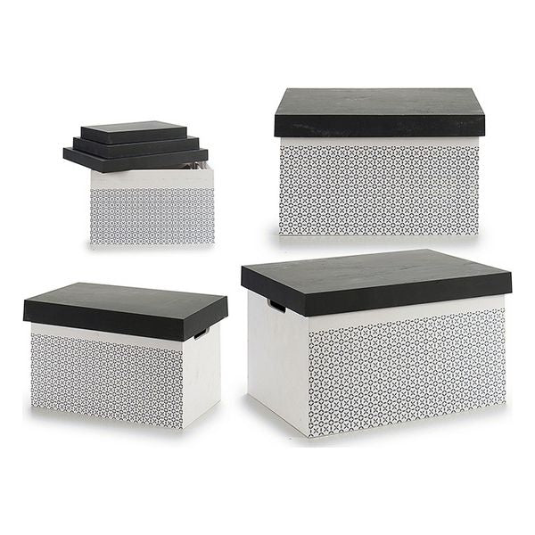 Scatola con coperchio Bianco (31 x 24 x 42 cm) (3 pz)