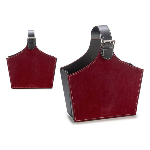 Magazine rack Velvet Maroon (15 x 36 x 34 cm)