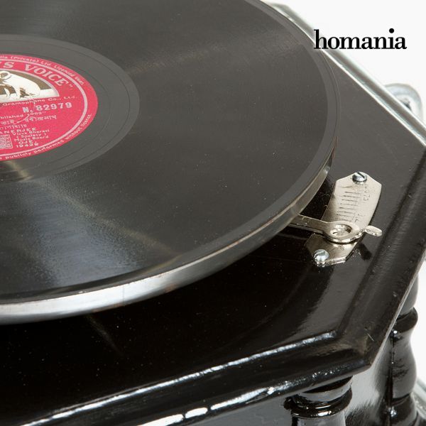 Grammofono Ottagonale Nero Argento - Collezione Old Style di Homania