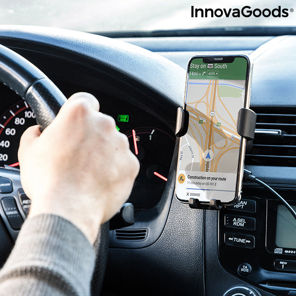 Porta Cellulare con Caricatore Wireless per Auto Wolder InnovaGoods