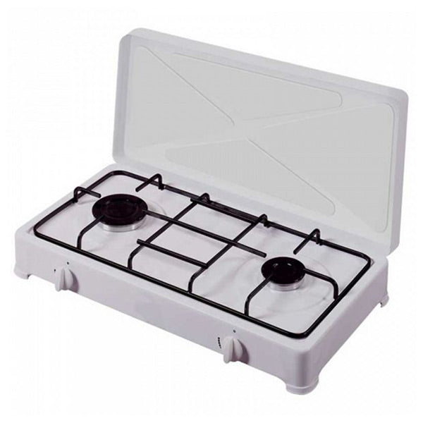 fornello a gas Vitrokitchen 200BN Bianco (2 Fornelli)