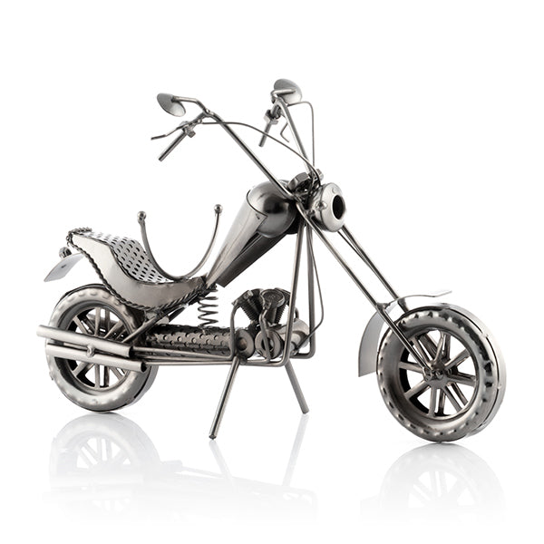 Portabottiglie metallico per moto Chopper