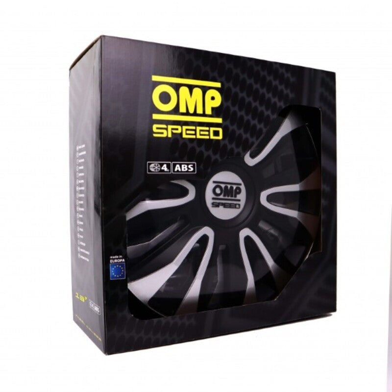 Copricerchio OMP Magnum Speed Nero Argento 16" (4 ud)