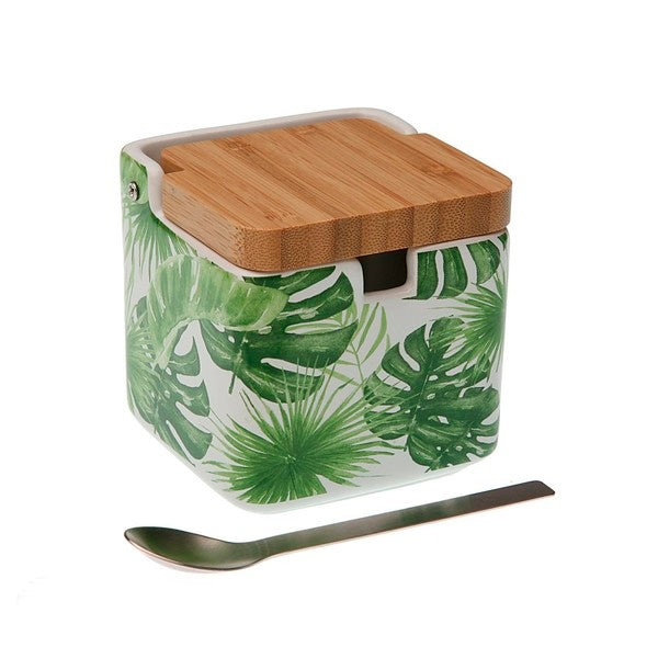 Sugar Bowl New Leaves Ceramic