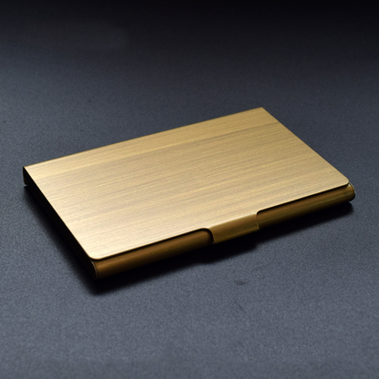 Metal titanium business card holder