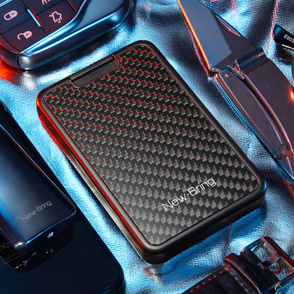 Niubi carbon fiber metal card holder