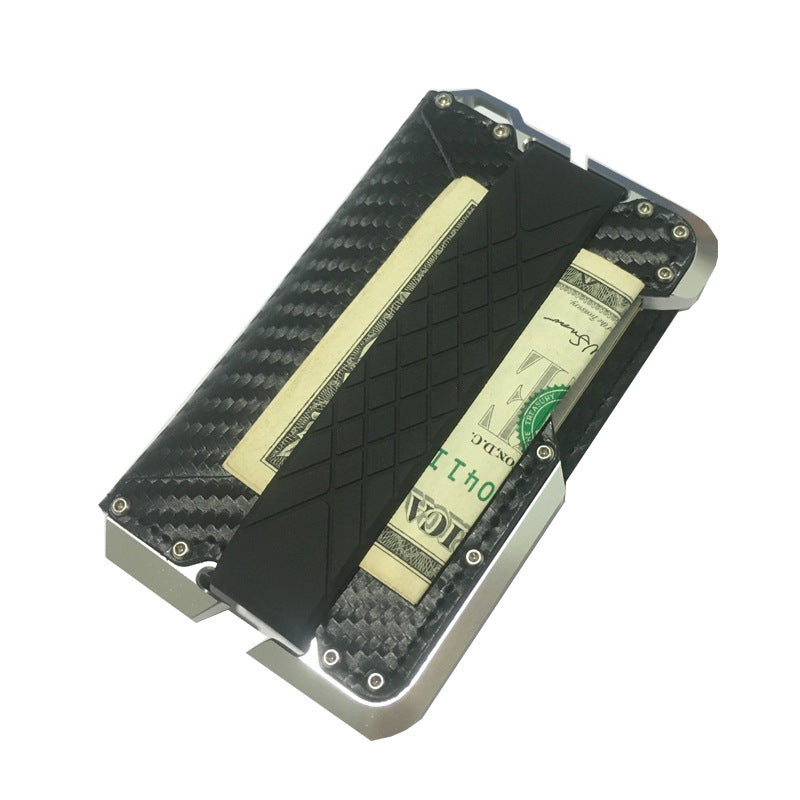 Leather Card Holder Anti-magnetic Metal Aluminum Alloy Wallet