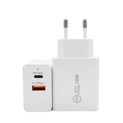 18W USB-C Fast Charge USB Type-C PD Charger EU US Plug Fast Charging Adapter