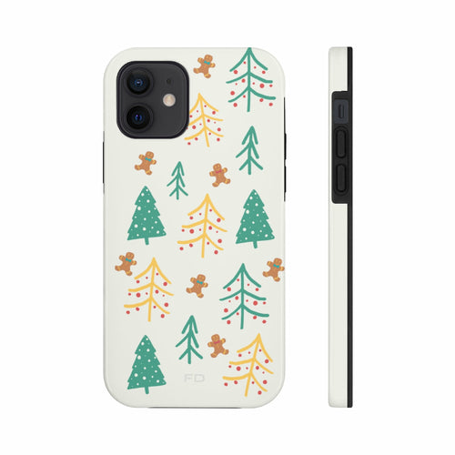 Custodia rigida Christmas Tree per iPhone con ricarica wireless