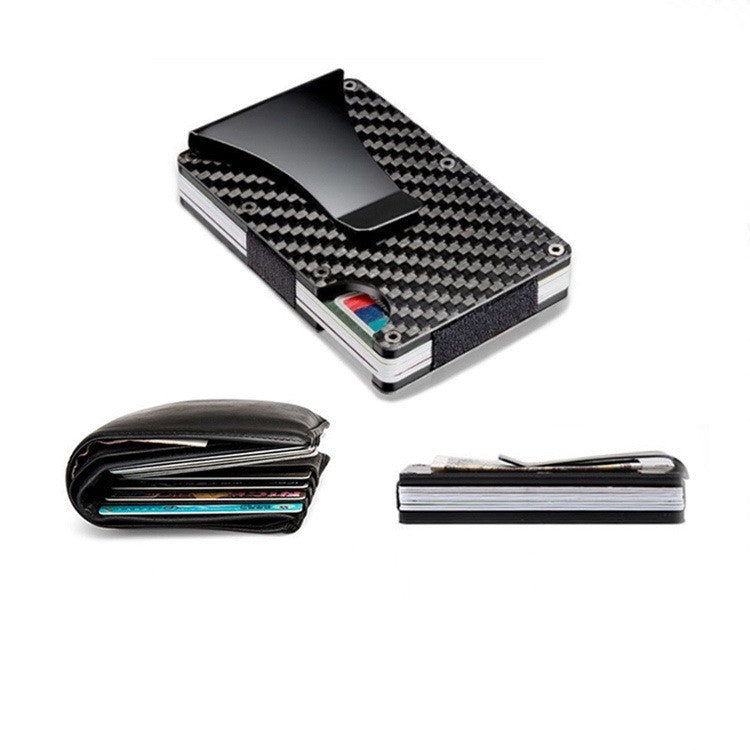 Anti-theft card box with metal card holder