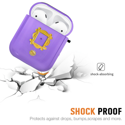 AMICI Custodia per AirPods 1 e 2 con porta viola 