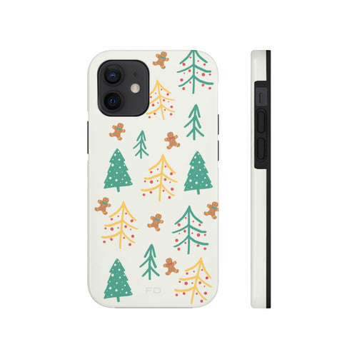 Custodia rigida Christmas Tree per iPhone con ricarica wireless