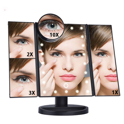 Specchio per trucco touch screen con 22 luci LED