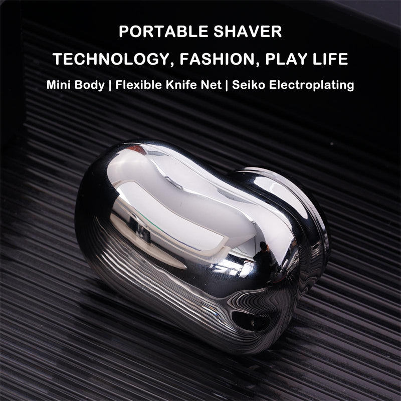 Compact Dual-Use Electric Razor - USB Rechargeable, Wet & Dry Painless Shaving, Ideal for Travel
