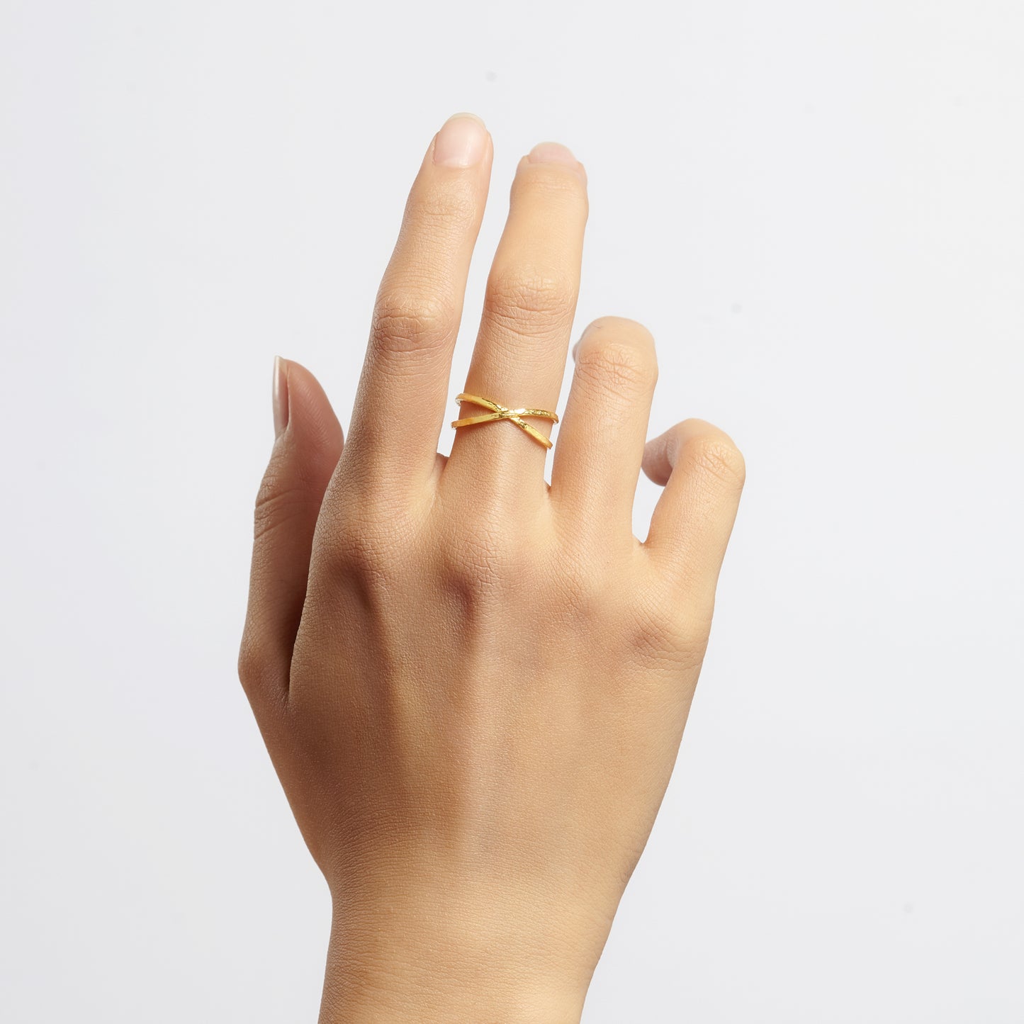 Doppio anello in oro delicato anello minimalista