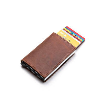 Anti-theft Swipe Men's Card Holder Multi-card Slot Credit Card Box