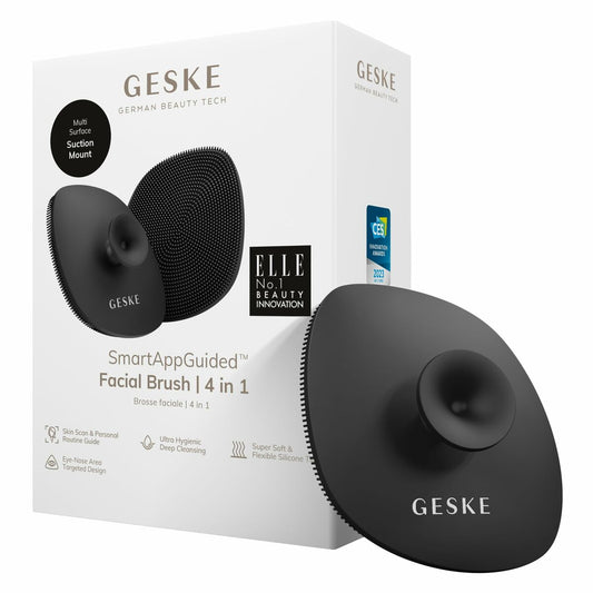 Facial cleansing brush Geske SmartAppGuided Black 4-in-1