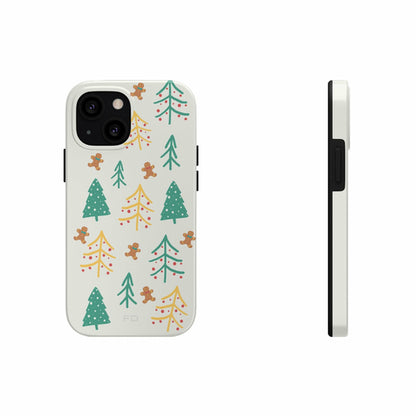 Custodia rigida Christmas Tree per iPhone con ricarica wireless