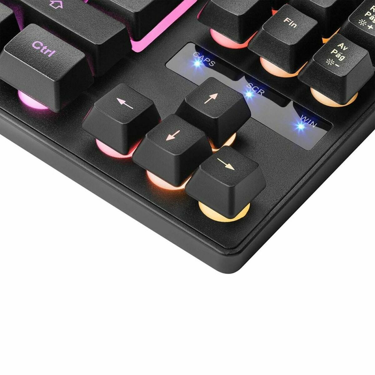 Tastiera per Giochi Mars Gaming MKTKLES Qwerty in Spagnolo Nero LED RGB