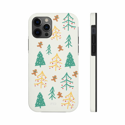 Custodia rigida Christmas Tree per iPhone con ricarica wireless