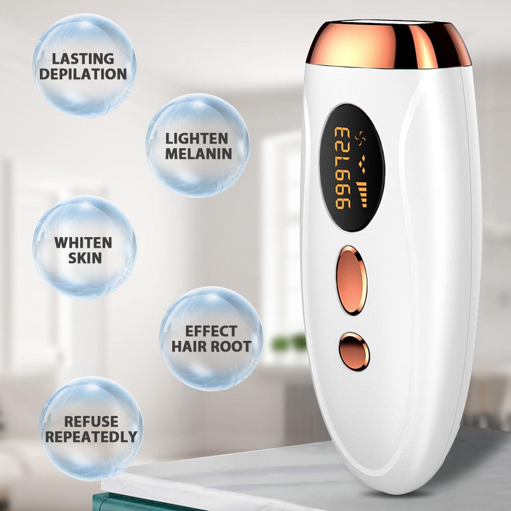 Epilatore per depilazione laser indolore, protetto e intelligente (spina americana)