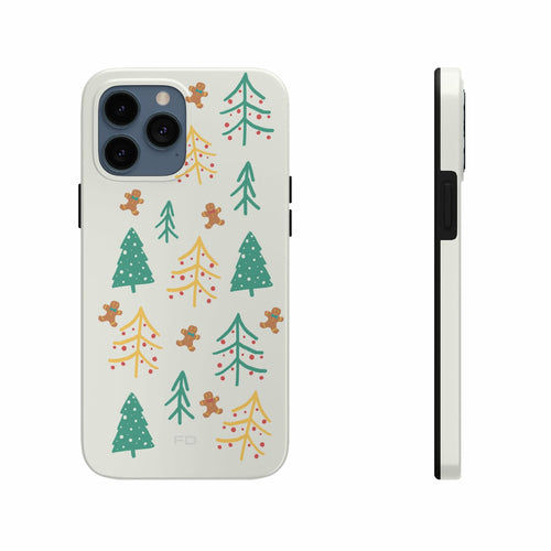 Custodia rigida Christmas Tree per iPhone con ricarica wireless