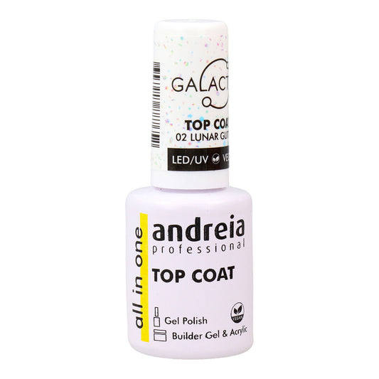 Nail polish Andreia Galactic Top Coat Nº 02 Lunar Glitter 10,5 ml