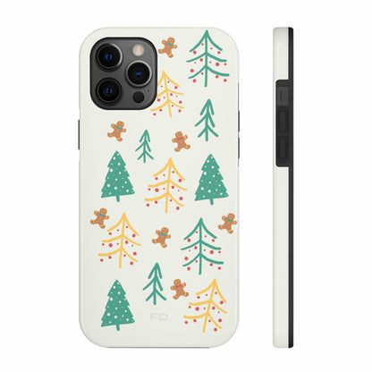 Custodia rigida Christmas Tree per iPhone con ricarica wireless