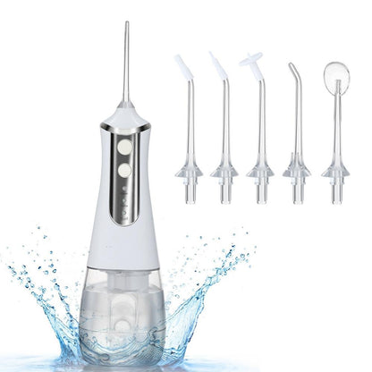 Irrigatore di ricarica USB per dispositivo di lavaggio dentale con serbatoio dell'acqua di grandi dimensioni da 350 ml